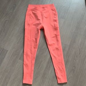 Salmon workout leggings with pockets